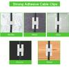 100PCS Cable Clips White, AIBOO Upgraded Wire Clips Adhesive with 50PCS Small Size & 50PCS Large Size Cable Straps, Mini Cable Wire Management for Handling Under Cabinet Lighting with Cords view 3