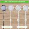 100PCS Cable Clips White, AIBOO Upgraded Wire Clips Adhesive with 50PCS Small Size & 50PCS Large Size Cable Straps, Mini Cable Wire Management for Handling Under Cabinet Lighting with Cords view 4