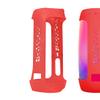 Geekria Silicone Carrying Case Compatible with JBL Pulse 4 Speaker, RGB Light Visible Protective Cover with Shoulder Strap & Carabiner, Shockproof Anti-Slip Outdoor Travel Sleeve (Red) view 1