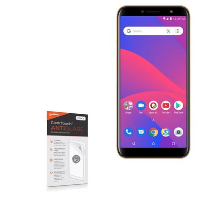 BoxWave Screen Protector Compatible with BLU J6 - ClearTouch Anti-Glare (2-Pack), Anti-Fingerprint Matte Film Skin