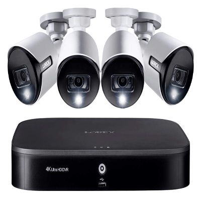 4K Ultra HD 8-Channel Security System with 4 Active Deterrence 4K (8MP) Cameras, Advanced Motion Detection and Smart Home Voice Control