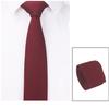 Andongnywell Mens Knitted Wedding Slim Tie Business Casual Skinny Knit Necktie Solid Color Knit Tie Neck Ties (Wine Red,One Size) view 2