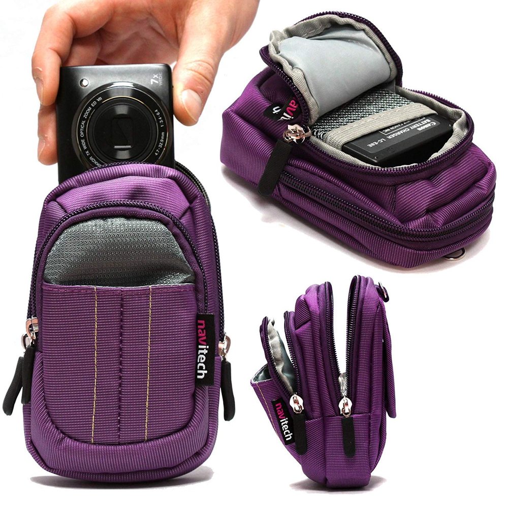 Navitech Purple Digital Camera Case Bag Compatible with WOWGO Kids Digital Camera