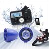 12V Radio 3 inch Motorcycle ATV UTV Golf Cart Waterproof Anti-Theft Bluetooth Speaker USB TF U Disk FM Radio Stereo System (Blue) view 1
