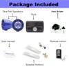 12V Radio 3 inch Motorcycle ATV UTV Golf Cart Waterproof Anti-Theft Bluetooth Speaker USB TF U Disk FM Radio Stereo System (Blue) view 2