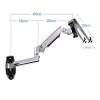 NBGYS XSJ8012WT Aluminum Alloy Mechanical Spring Arm Wall Mount Laptop Holder Full Motion Laptop Mount Arm Monitor Stand (Black) view 4