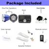 12V Radio 3 inch Motorcycle ATV UTV Golf Cart Waterproof Anti-Theft Bluetooth Speaker USB TF U Disk FM Radio Stereo System (Silver Star&Blue) view 2