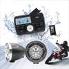 12V Radio 3 inch Motorcycle ATV UTV Golf Cart Waterproof Anti-Theft Bluetooth Speaker USB TF U Disk FM Radio Stereo System (Silver Star&Black) view 1