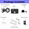 12V Radio 3 inch Motorcycle ATV UTV Golf Cart Waterproof Anti-Theft Bluetooth Speaker USB TF U Disk FM Radio Stereo System (Silver Star&Black) view 2