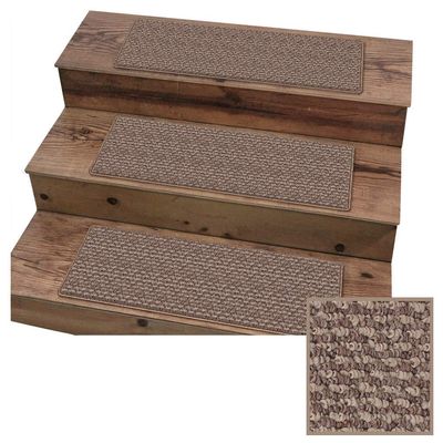 KOECKRITZ 9"x27" Dog Assist Carpet Stair Tread Set of 13 | Economical Solutions Simplistic Woven Loop/Berber People & Pet Friendly (Acorn Roast)