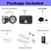 12V Radio 3 inch Motorcycle ATV UTV Golf Cart Waterproof Anti-Theft Bluetooth Speaker USB TF U Disk FM Radio Stereo System (Silver&Black) view 2