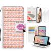STENES Bling Wallet Phone Case Compatible with LG V60 ThinQ - Stylish - 3D Handmade Pearl Lattice Sexy Lips Design Leather Cover with Screen Protector [2 Pack] - Pink view 1