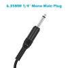 6.35mm 1/4" to Speaker Wire Adapter, 2-Pack 1ft 6.3mm TS Mono Male Plug to Bare Wire Pigtail Connector Repair 6.35mm Jack Audio Cable for Microphone Speaker Electric Guitar Bass Keyboard Amplifier view 2