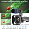 Video Camera Camcorder 2.7K Ultra HD 36MP YouTube Camera for Vlogging, IR Night Vision 16X Digital Zoom Camera Recorder with Microphone Lens Hood Handheld Stabilizer Remote Control, 2 Batteries view 2