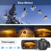 Video Camera Camcorder 2.7K Ultra HD 36MP YouTube Camera for Vlogging, IR Night Vision 16X Digital Zoom Camera Recorder with Microphone Lens Hood Handheld Stabilizer Remote Control, 2 Batteries view 3