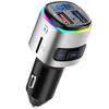 Bluetooth FM Transmitter for Car, Wireless Bluetooth FM Radio Adapter Car Kit with Hands-Free Calling and 2 Ports USB QC 3.0 Fast Charger Voltage Detection view 1