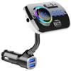 Bluetooth FM Transmitter for Car, 5.0 Bluetooth Handsfree Car Kit Dual USB Colorful Atmosphere Light Support SIRI/Google Voice Assistant QC 3.0 Fast Charge view 1