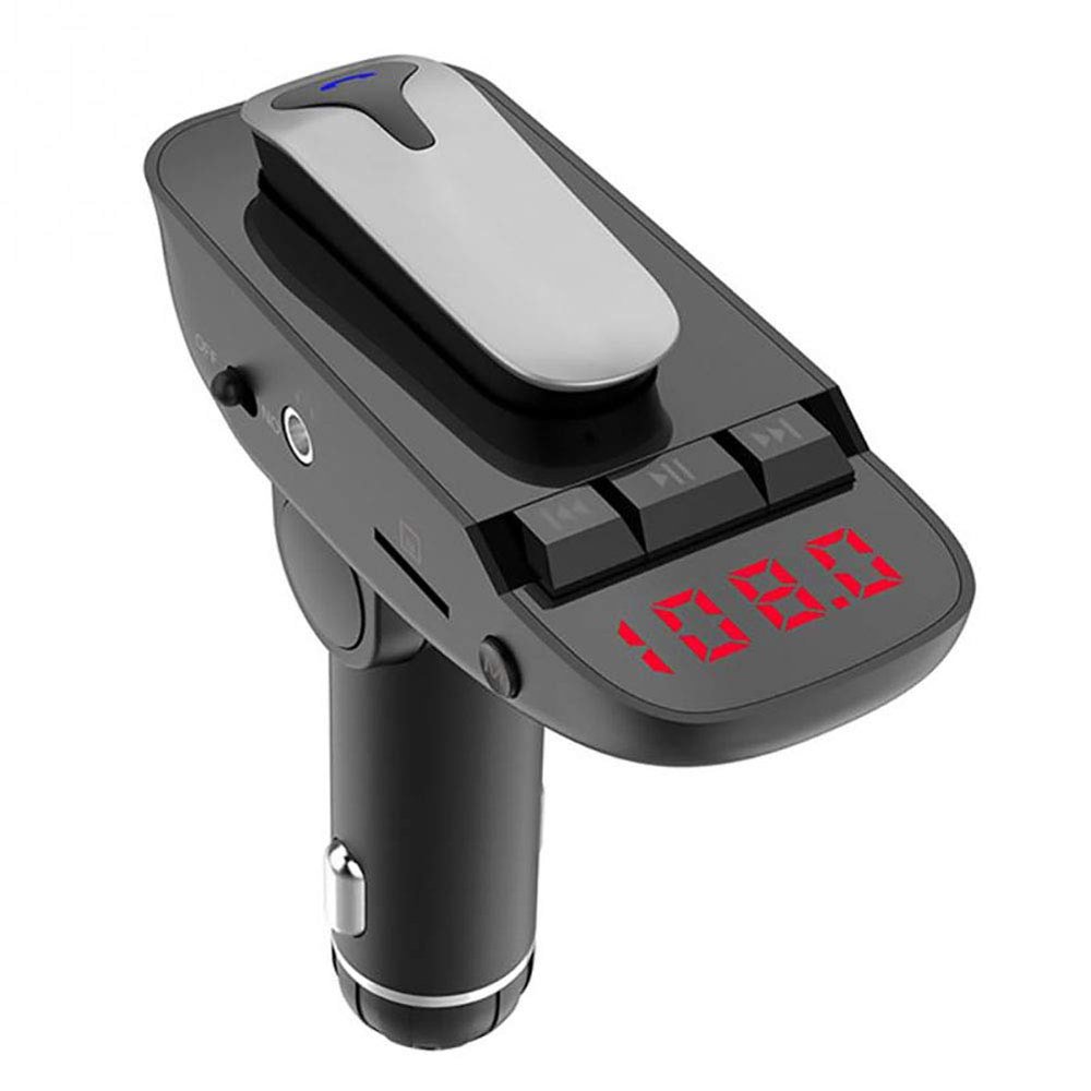 Bluetooth FM Transmitter for Car, Handsfree AUX Audio Music Car MP3 Player USB Charger Support TF Card/U Disk Play