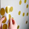 Gold Wall Decal Dots, Sundecor Metallic Vinyl Polka Dot Decor Cute Fun Removable Round Circle Art Glitter Stickers Gold Round Polka Posh Dot Decor for Room, Mirrors, and Doors (Gold, 2" x 200pcs) view 3