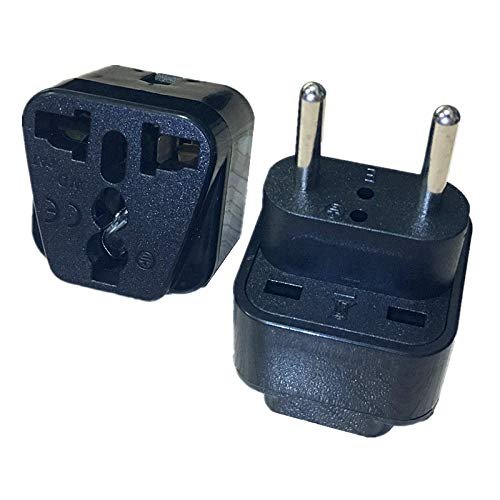 2 Pins Universal UK/US/EU/AU to EU Power Adapter Brasil Israel Europe Travel Power Plug Mayitr