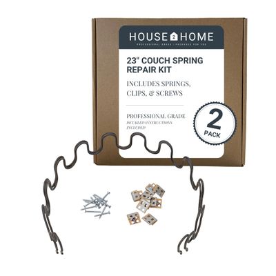 House2Home 23" Sofa Spring Repair Kit, 2pk with Clips & Screws