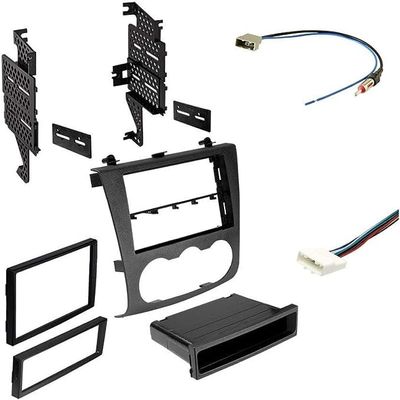American International Nissan Altima (2007-2012 Sedan or Coupe) Double DIN Radio Installation Dash Kit, Car Audio Wiring Harness & Antenna Adapter, Plug & Play