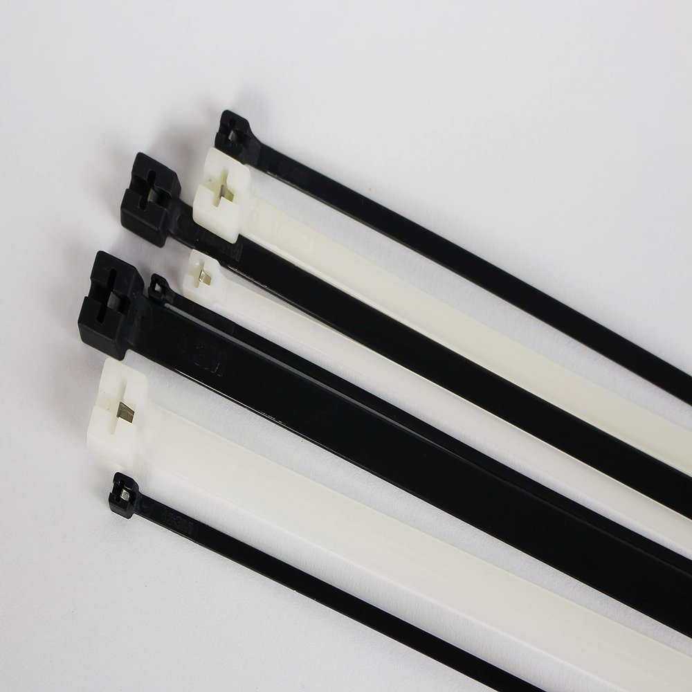 3M STEEL BARB CABLE TIE CTSB8BK50-M, BLACK, 8 INCH, 50 LB, 1000/BAG