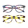 Blue Light Blocking Glasses, 2 Pairs Computer Glasses for Anti EyestrainStylish Oval Frame, Anti Glare (Pink Floral + Tortoise, No Magnification) view 1