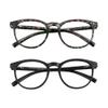 Blue Light Blocking Glasses, 2 Pairs Computer Glasses for Anti EyestrainStylish Oval Frame, Anti Glare (Red Floral + Black, No Magnification) view 1