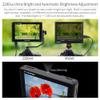 FEELWORLD LUT7S 7 Inch 2200nit Ultra Bright SDI Touch Screen DSLR Camera Field Monitor with 3D Lut Waveform Vectorscope Automatic Light Sensor HD 1920x1200 3G SDI 4K HDMI Input 8.4V DC Output Tilt Arm view 2