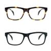 Blue Light Blocking Glasses, 2 Pairs Computer Glasses for Anti EyestrainStylish Square Frame, Anti Glare (Black + Tortoise, No Magnification) view 1
