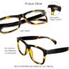 Blue Light Blocking Glasses, 2 Pairs Computer Glasses for Anti EyestrainStylish Square Frame, Anti Glare (Black + Tortoise, No Magnification) view 2