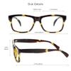 Blue Light Blocking Glasses, 2 Pairs Computer Glasses for Anti EyestrainStylish Square Frame, Anti Glare (Black + Tortoise, No Magnification) view 3