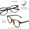 Blue Light Blocking Glasses, 2 Pairs Computer Glasses for Anti EyestrainStylish Oval Frame, Anti Glare (Dark Tortoise + Tortoise, No Magnification) view 2
