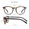 Blue Light Blocking Glasses, 2 Pairs Computer Glasses for Anti EyestrainStylish Oval Frame, Anti Glare (Dark Tortoise + Tortoise, No Magnification) view 3