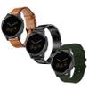 Anrir Compatible for Garmin Vivoactive 4S Watch Band, 18mm Stainless Steel, Black Leather, Woven Nylon for Garmin Vivomove 3S 39mm, Fossil Q Venture Gen 4 HR/Gen 3 Smart Watch - 3 Pack view 1