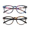 Blue Light Blocking Glasses, 2 Pairs Computer Glasses for Anti EyestrainStylish Oval Frame, Anti Glare (Pink Floral +Dark Tortoise, No Magnification) view 1