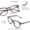 Blue Light Blocking Glasses, 2 Pairs Computer Glasses for Anti EyestrainStylish Oval Frame, Anti Glare (Pink Floral +Dark Tortoise, No Magnification) view 2