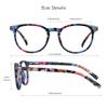 Blue Light Blocking Glasses, 2 Pairs Computer Glasses for Anti EyestrainStylish Oval Frame, Anti Glare (Pink Floral +Dark Tortoise, No Magnification) view 3