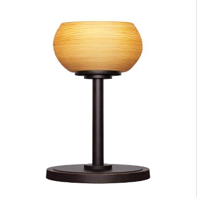 Toltec Lighting Luna 1 Light Table Lamp in Dark Granite (53-DG-625)