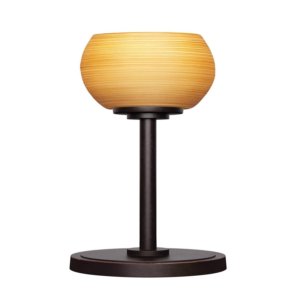 Toltec Lighting Luna 1 Light Table Lamp in Dark Granite (53-DG-625)