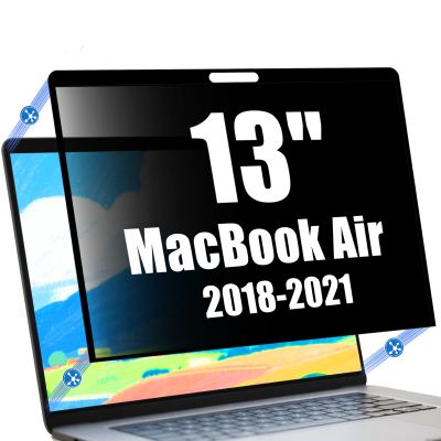 Ceydebne Privacy Screen Protector for MacBook Air 13 Inch (2018-2021, M1) - Nano-Suction Removable Anti-Spy Filter, Blue Light Blocking, Ultra-Thin Design