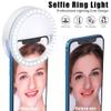 IZZA Selfie Light - LED Ring Light for iPhone - Portable Cell Phone Ring Light for Android Smartphone - Mini Cellphone Camera Photo Ringlight with Clip - Rechargeable Halo Circle Makeup Light (White) view 3