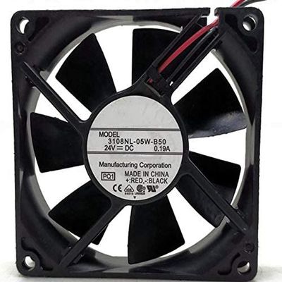 For NMB 8025 3108NL-05W-B50 80mm 8cm DC 24V 0.22A 3Wire server inverter axial Cooling Fans