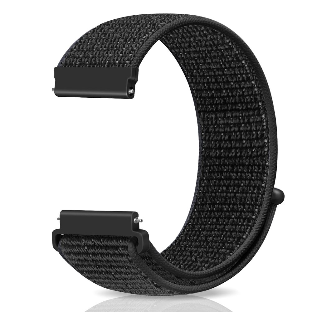 22mm Nylon Quick Release Watch Band Compatible with Samsung Galaxy Watch 3 45mm/Gear S3 Frontier/Garmin Venu 4 45mm/3 45mm/2/Vivoactive 4/Forerunner 570(47mm)/255/265/Amazfit Helio/Bip 6/5/Balance 2