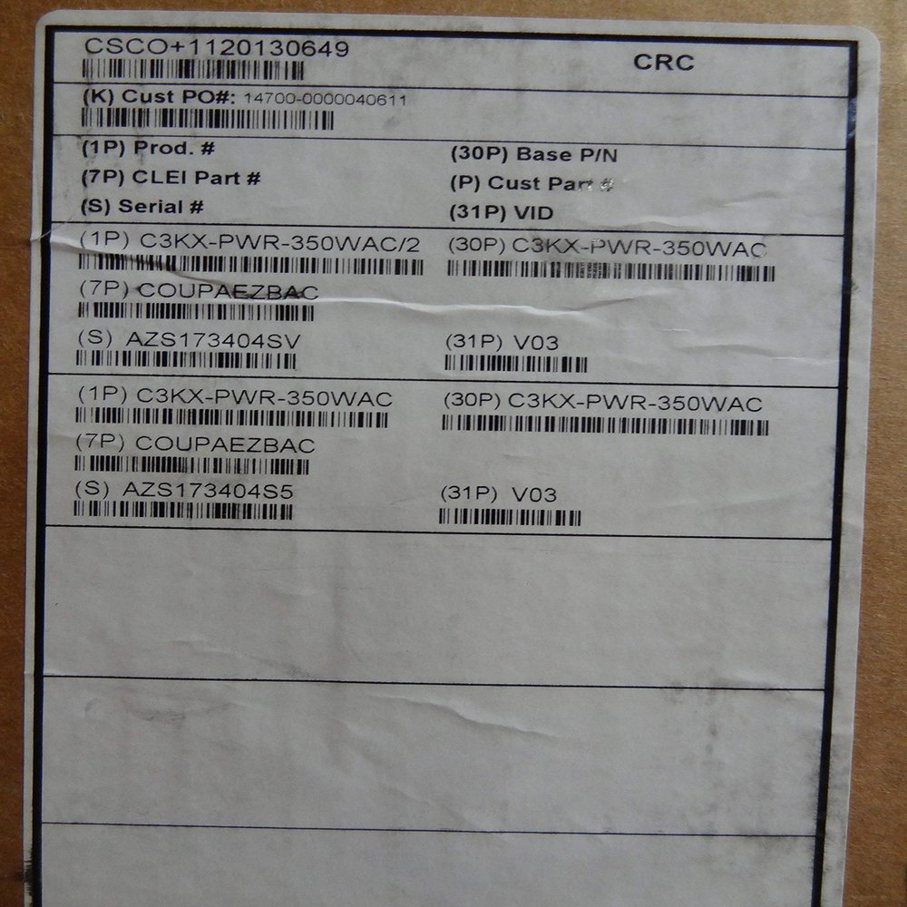 Cisco WS-C3750X-24S-S Catalyst 3750X 24 Port GIGABIT SFP Switch