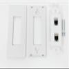 RiteAV CAT 6A 2 Port Shielded Cat6a Wall Plate 1 Gang Decorative Screwless White view 3