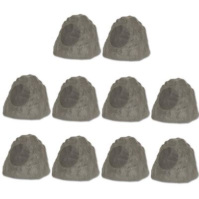 10R8SG Outdoor Slate 8" Rock 10 Speaker Set for Deck Pool Spa Yard Garden