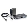 C2G USB-C 7-in-1 Dual Display MST Docking Station with HDMI, DisplayPort, VGA and Power Delivery up to 100W - 4K 30Hz view 3