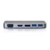 C2G USB-C 7-in-1 Dual Display MST Docking Station with HDMI, DisplayPort, VGA and Power Delivery up to 100W - 4K 30Hz view 4